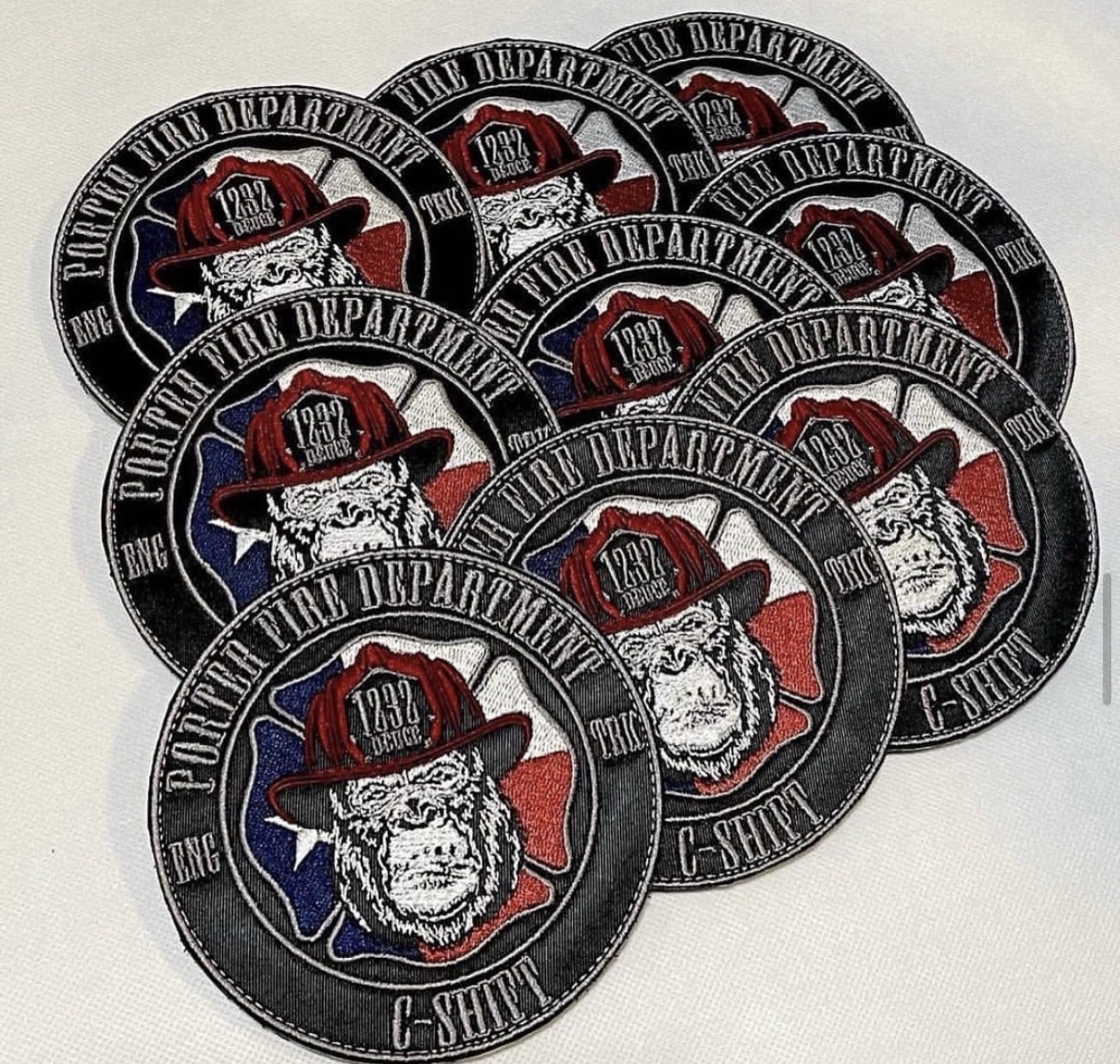 Porter Fire Department C-Shift embroidered patches
